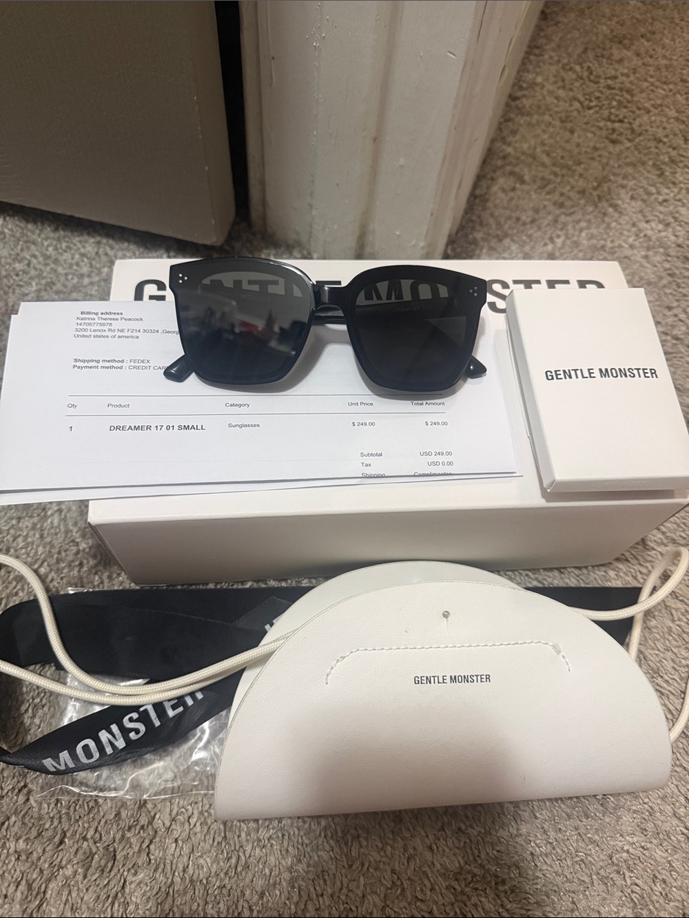 GENTLE MONSTER Black Dreamer01 Sunglasses